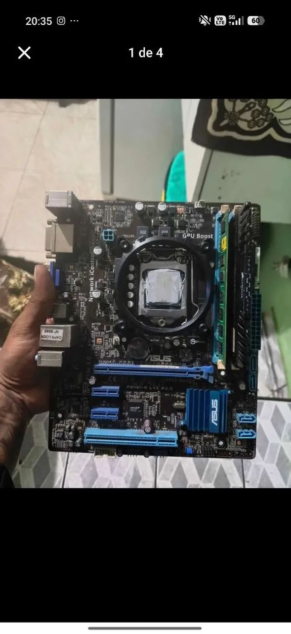 Kit placa mãe + periféricos 