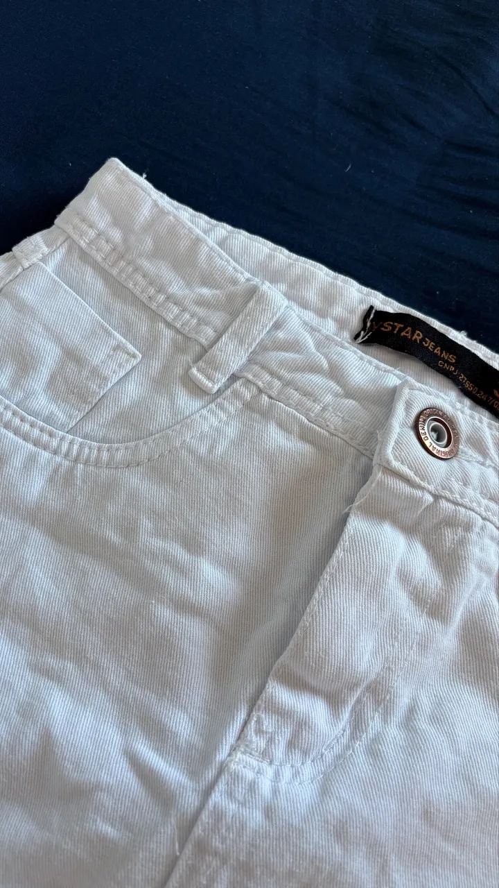 Mini Saia jeans branca  - Foto 5