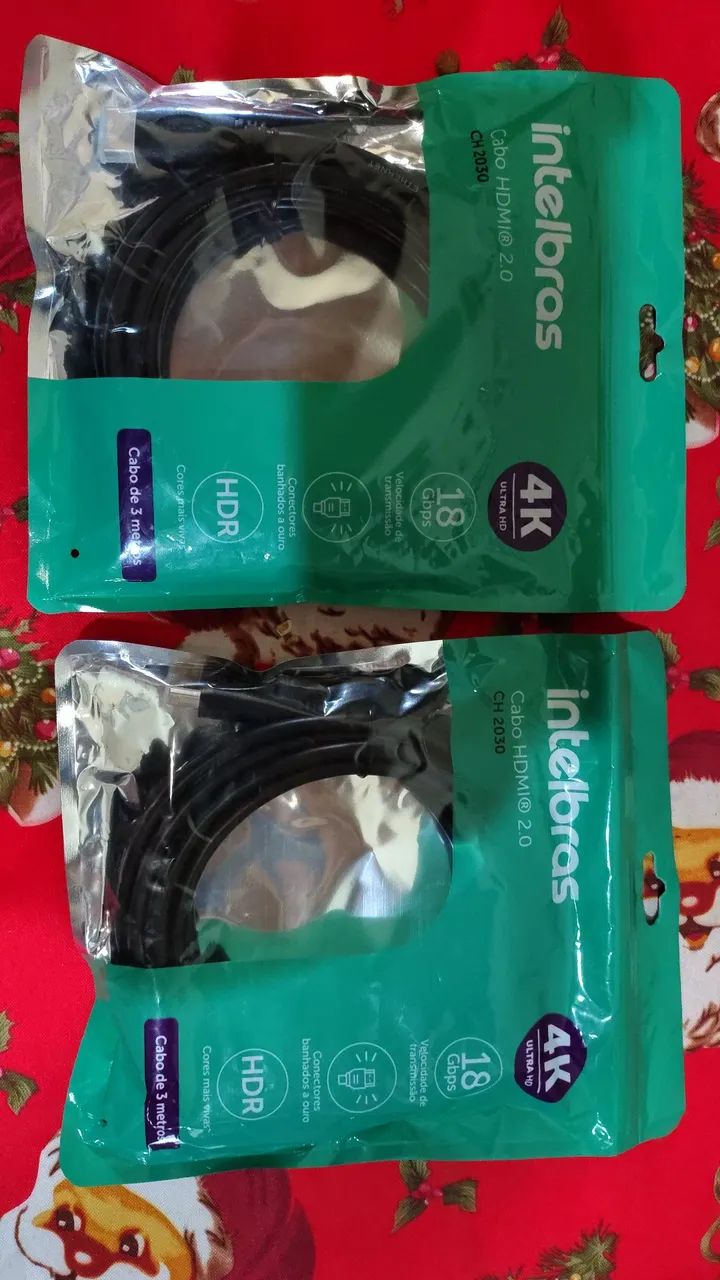 CABO HDMI 2.0 INTELBRAS 3M - 2 UNIDADES