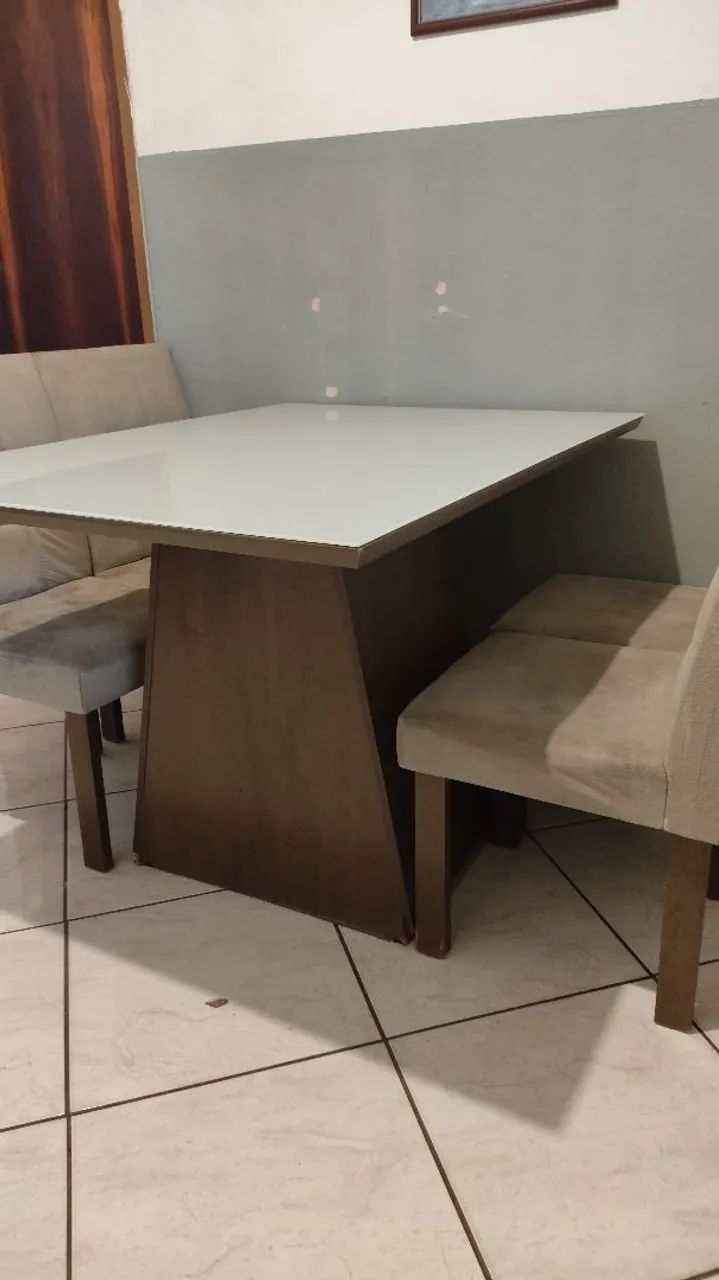 Mesa de Jantar 4 Cadeiras Tampo de Video - Foto 2