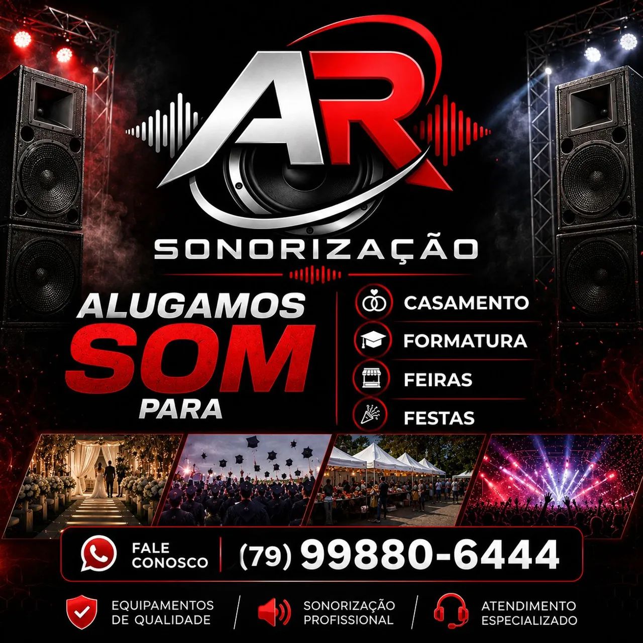 Sonorização para festas