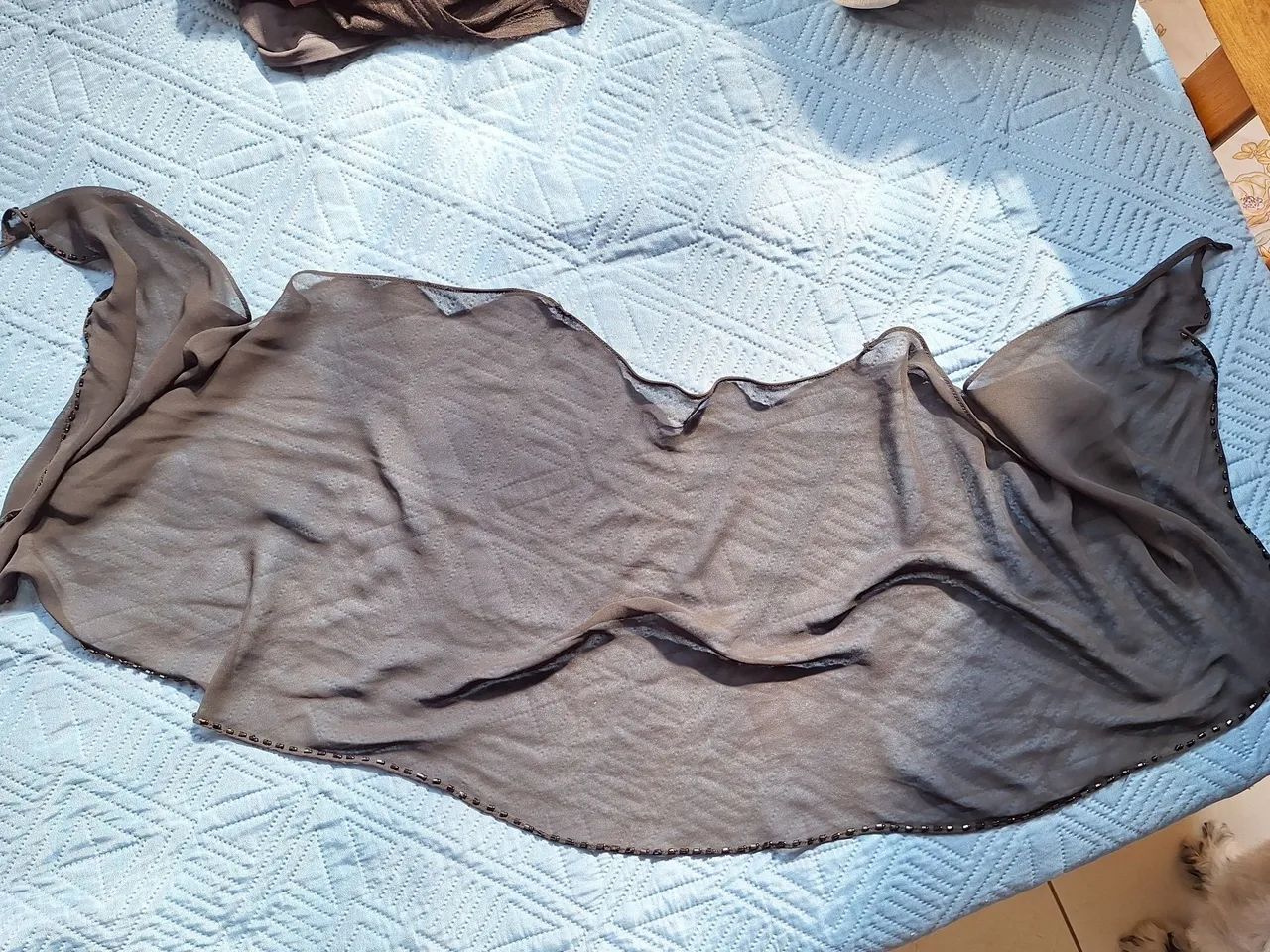 Echarpe vintage bordada à mão  - Foto 3