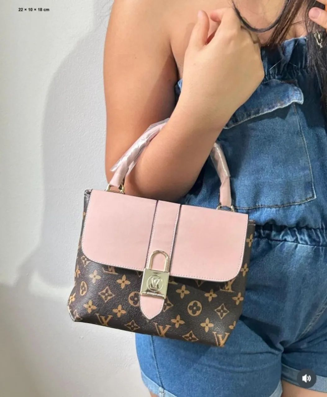Bolsa Louis Vuitton Metal Cadeado Bicolor