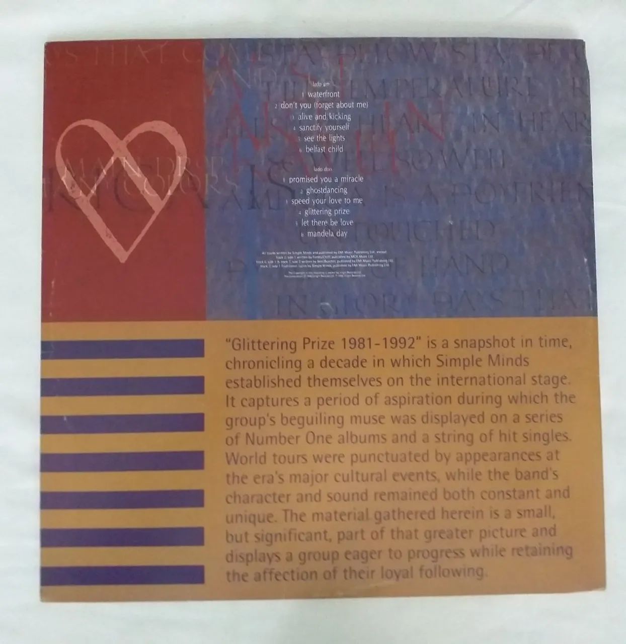 SIMPLE MINDS GLITTERING PRIZE   - Foto 3