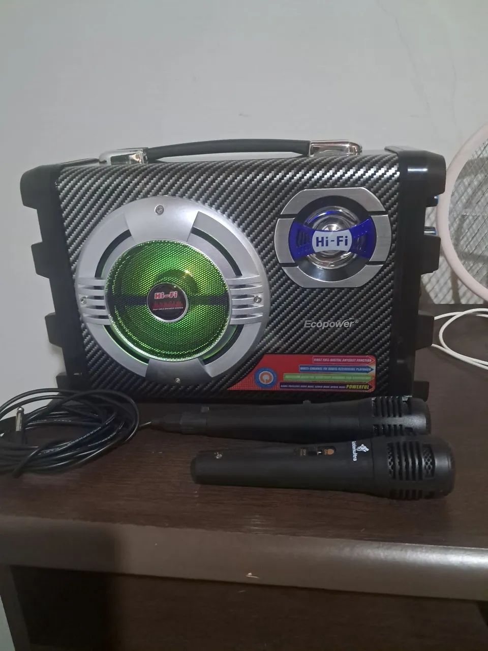 CAIXA DE SOM BLUETOOH C/2 MICROFONE