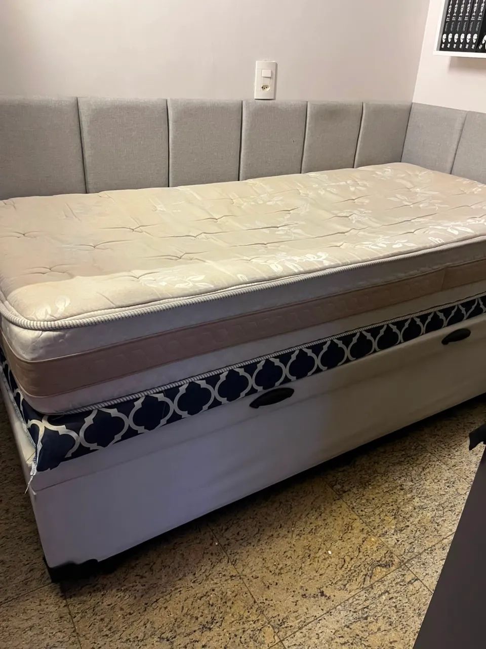 Cama Box Baú Solteiro com Colchão  - Foto 3