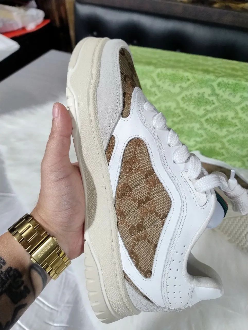 Tênis Gucci tamanho 39 forma normal  - Foto 5