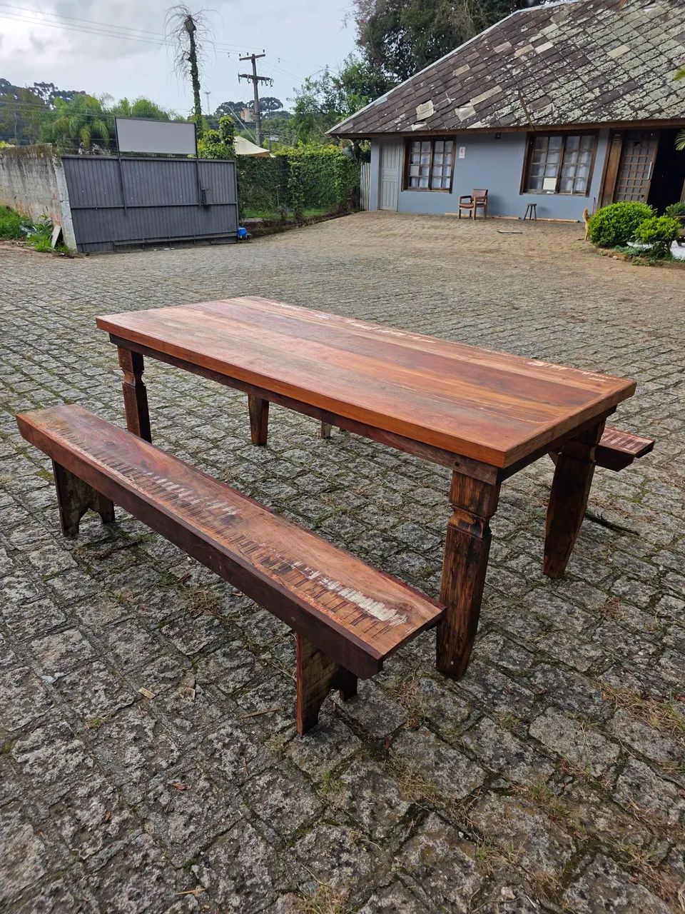 Mesa rustica em madeira demolição  - Foto 2