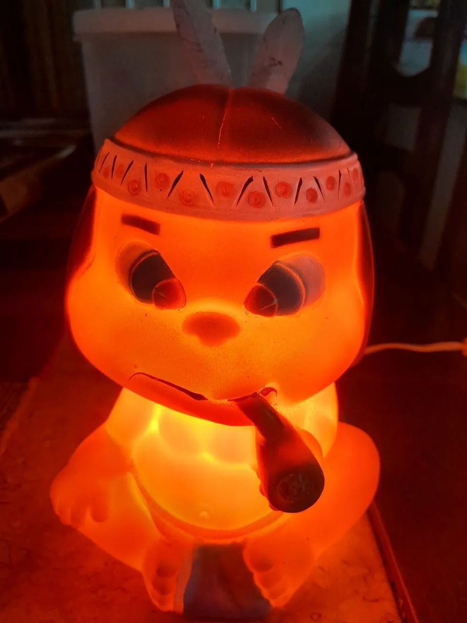 BONECO INDIO LUMINÁRIA 