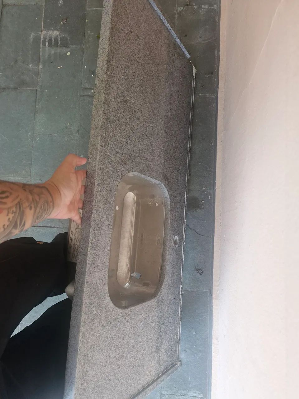 Vendo pedra de granito com Cuba inox nova sem uso