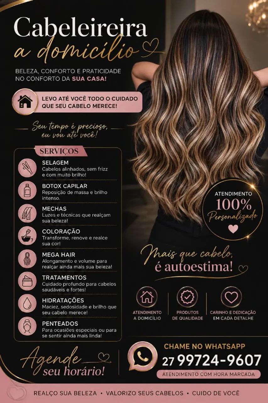 Cabeleireira a domicílio 