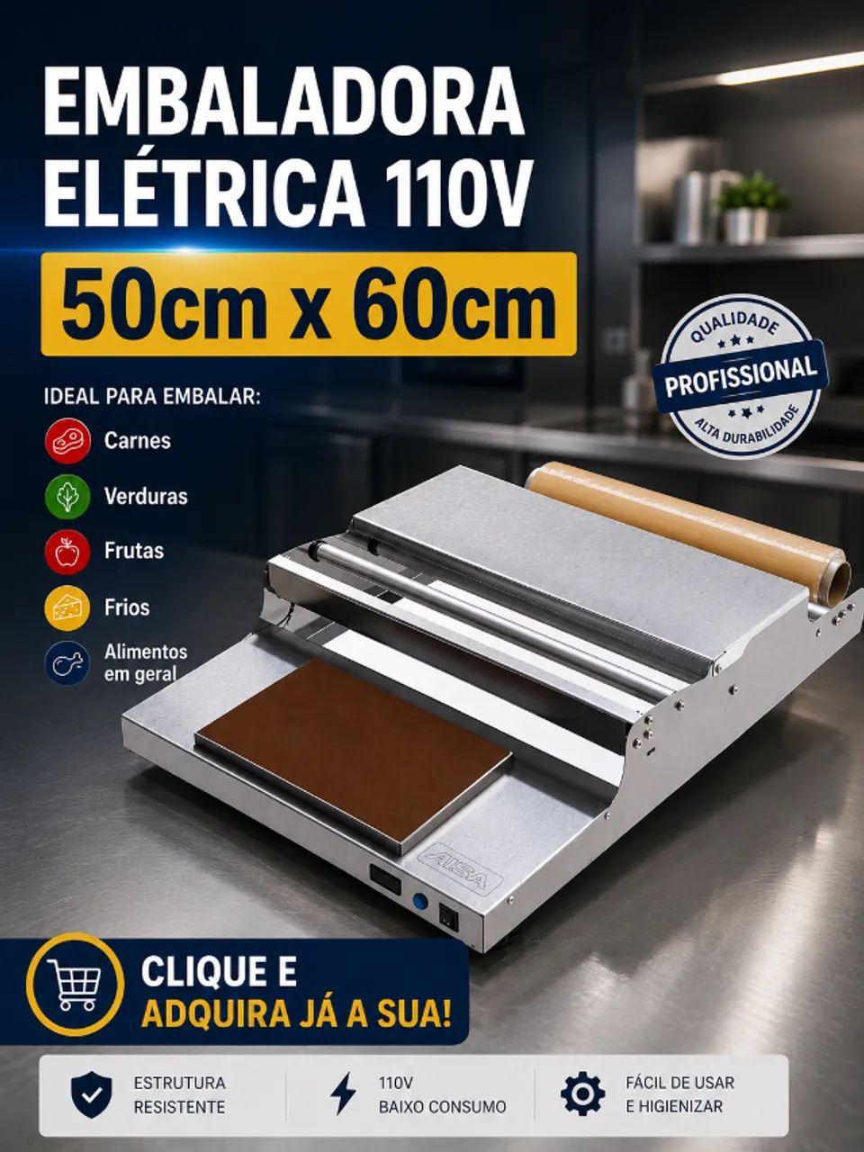 Embaladora Elétrica Aisa 50x60 - Foto 2