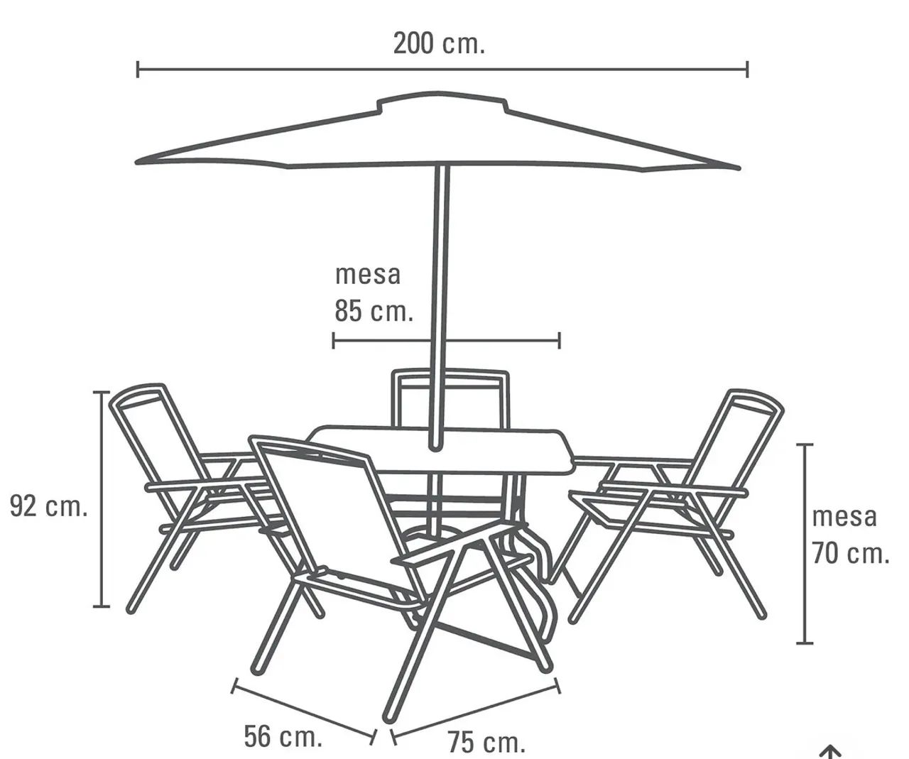 Conjunto de mesa e cadeiras para area externa - Foto 3