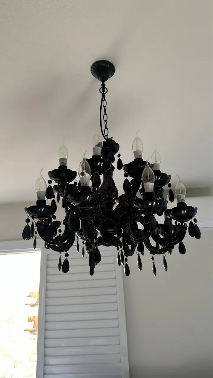 Lustre candelabro preto  - Foto 3