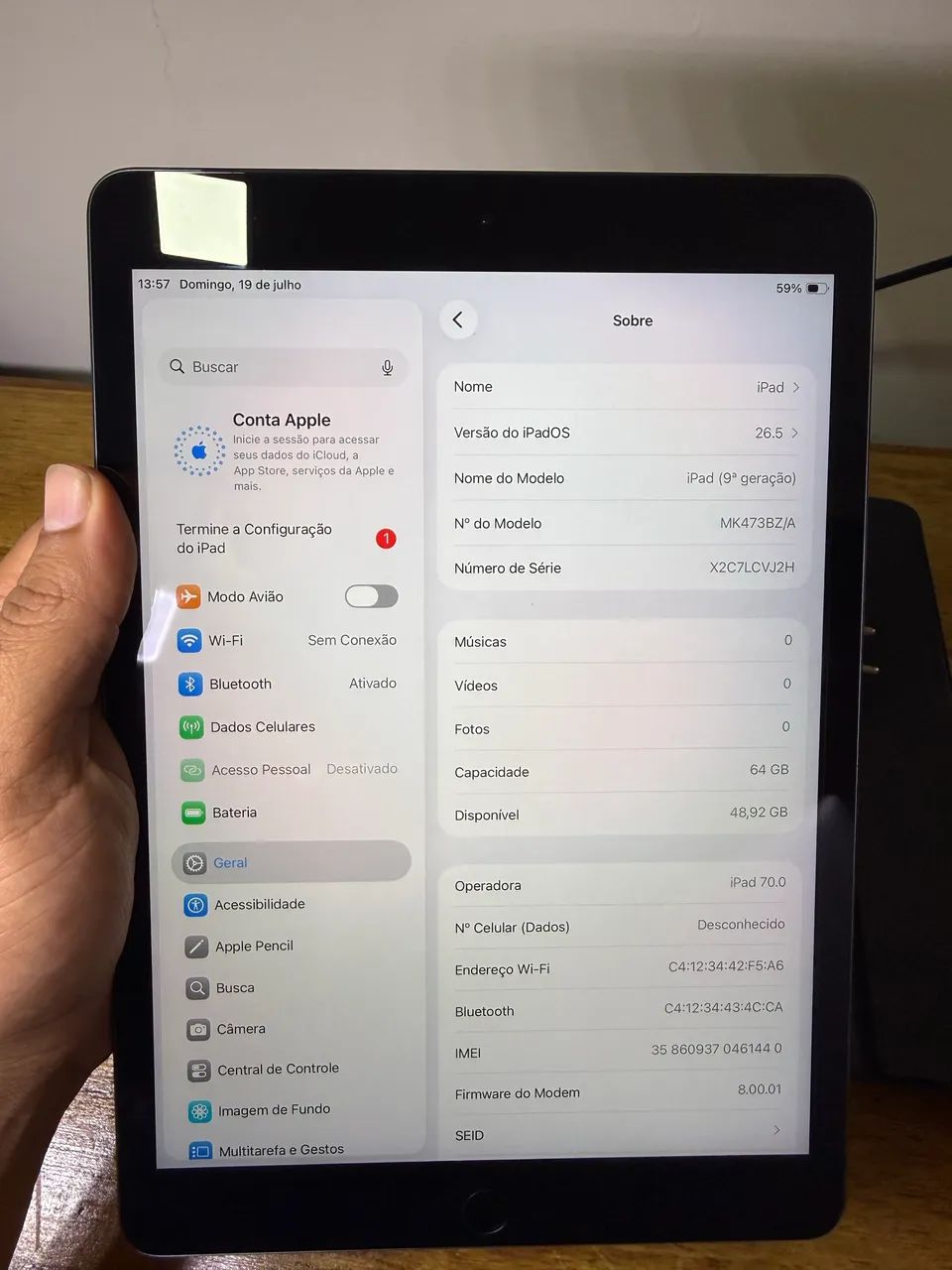 iPad 9 64gb LTE Cellular e GPS + Pencil - Perfeito Estado - Envio OLX Pay - Parcelo 18x - Foto 4