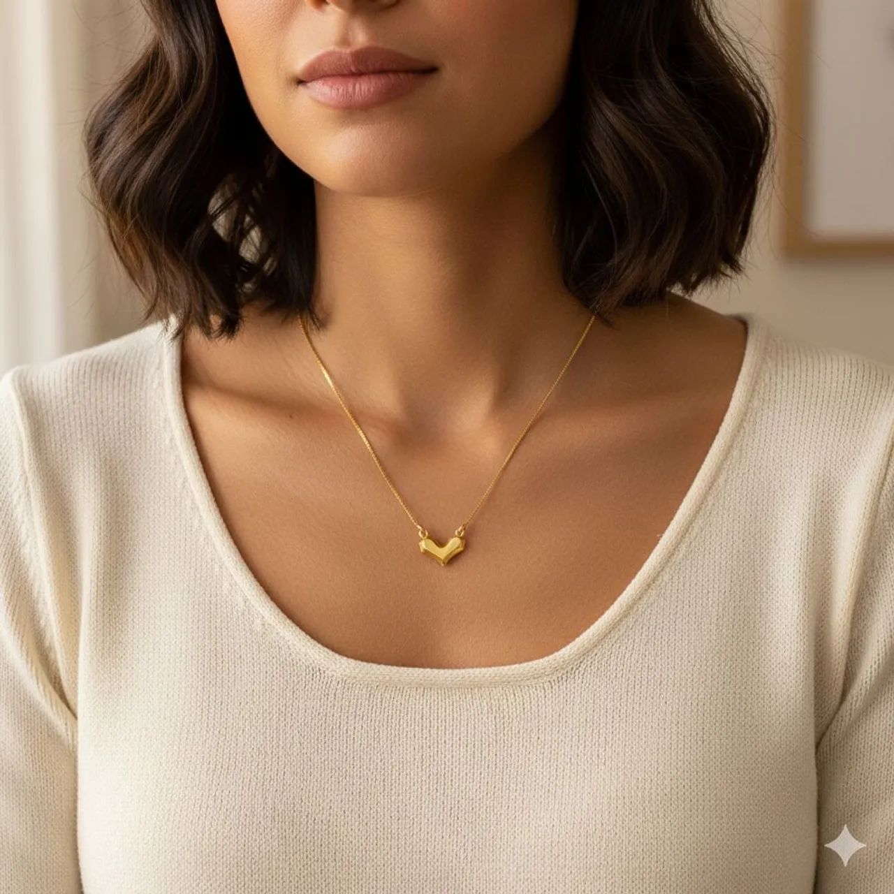 Colar Coração 3D - Foto 2