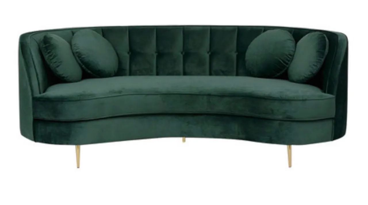 Sofá Living em Veludo Marilyn - Verde Militar - Foto 3