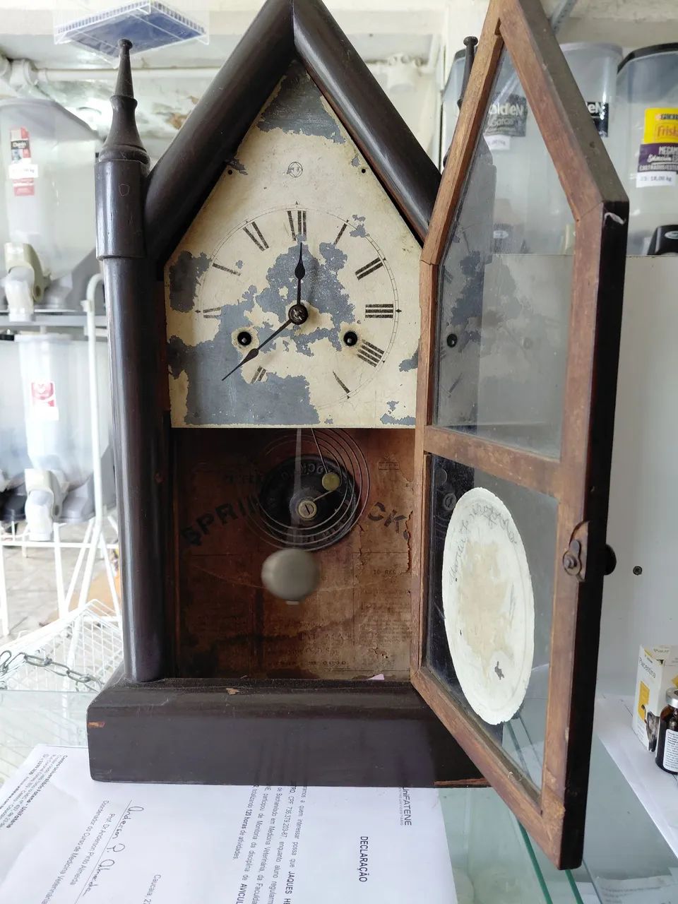 Relógio seth thomas antigo 1957 capelinha  raridade 900 reais - Foto 3