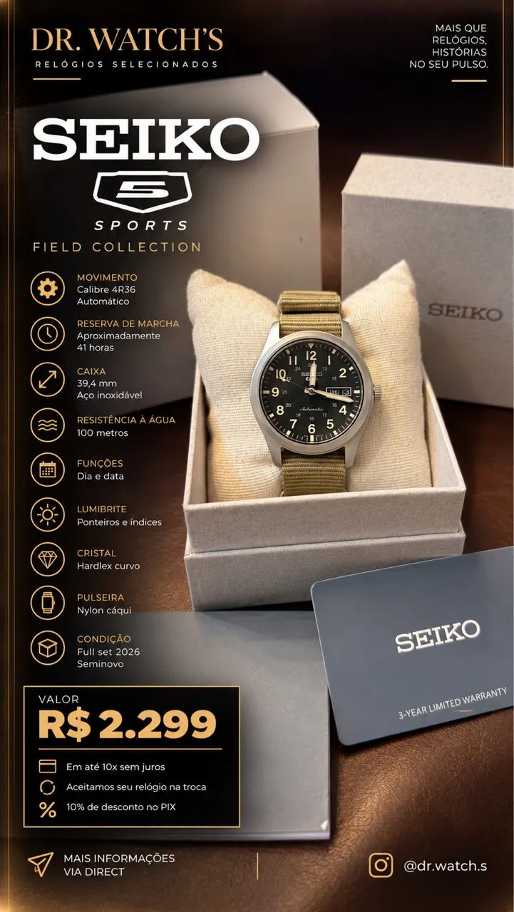 Seiko 5 field 40mm 