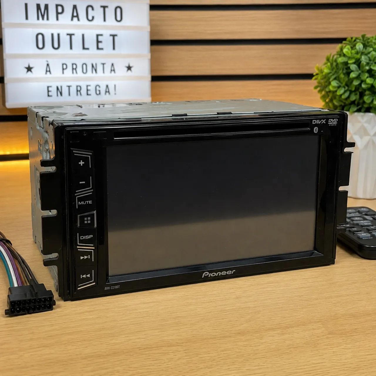 Central Multimídia Pioneer 2 DIN DVD Bluetooth Touchscreen Usada - Funcionando