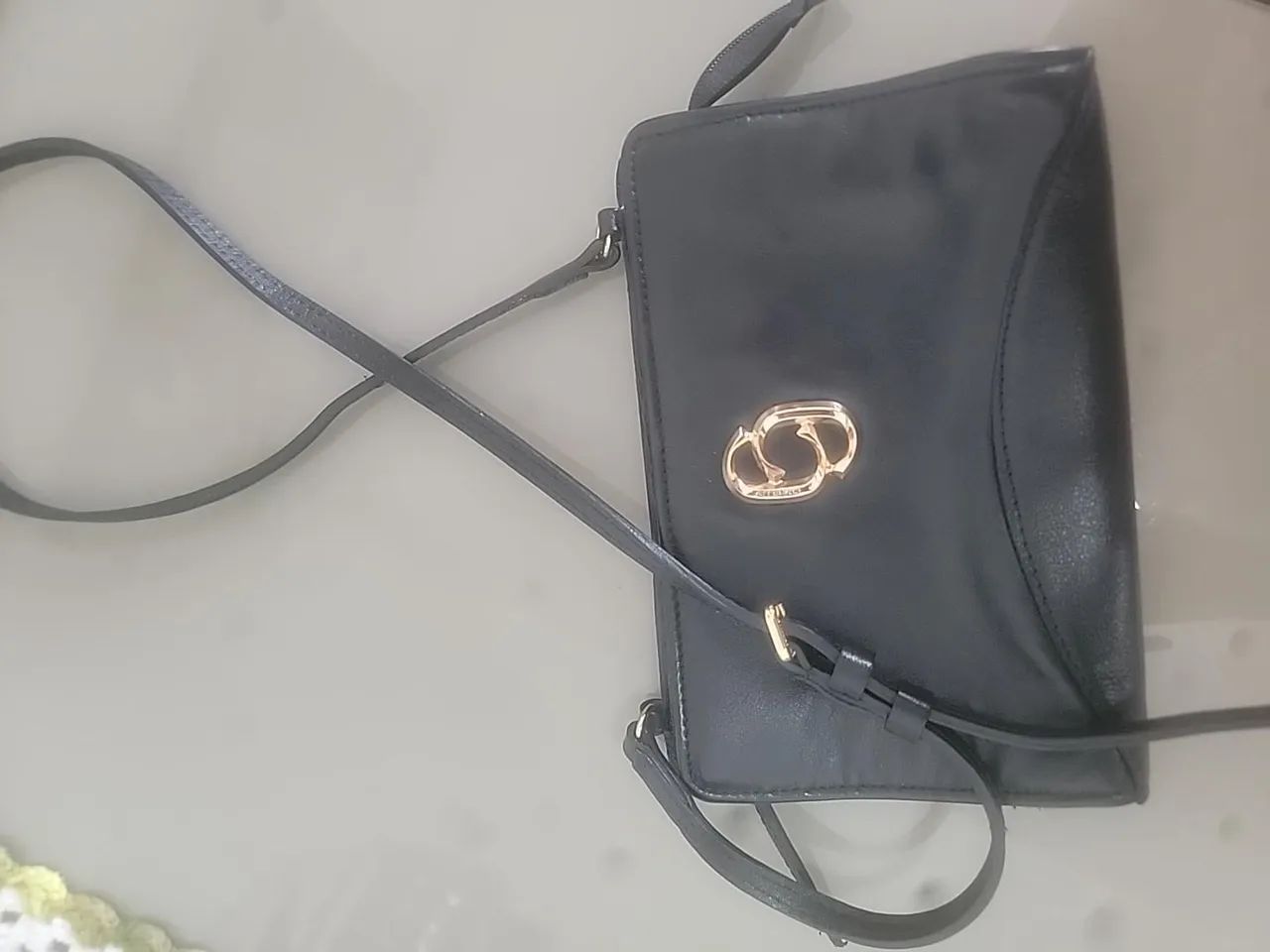 Bolsa Corello Preta 100% Couro Original