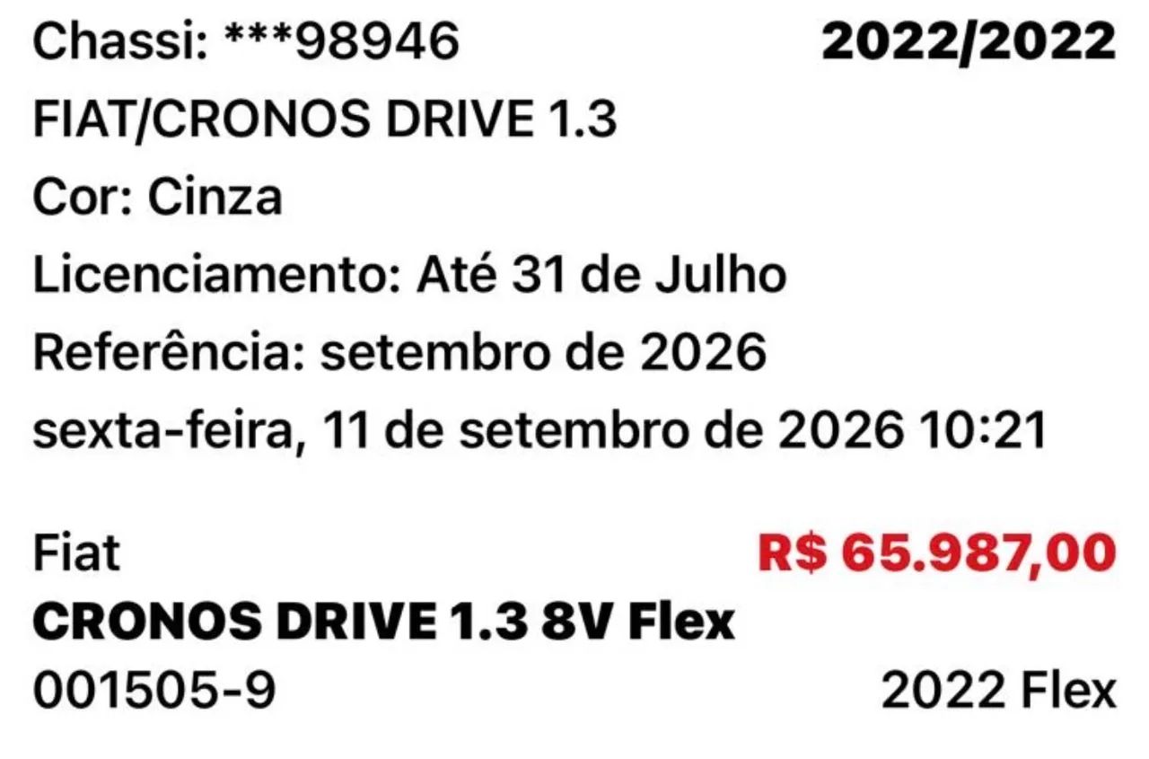 Fiat Cronos Drive 1.3 8V Flex 2022 - Foto 3