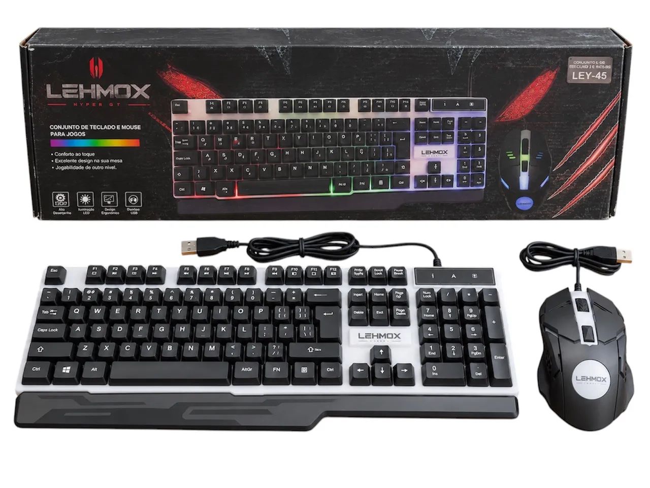 KIT TECLADO E MOUSE LEHMOX LEY-45