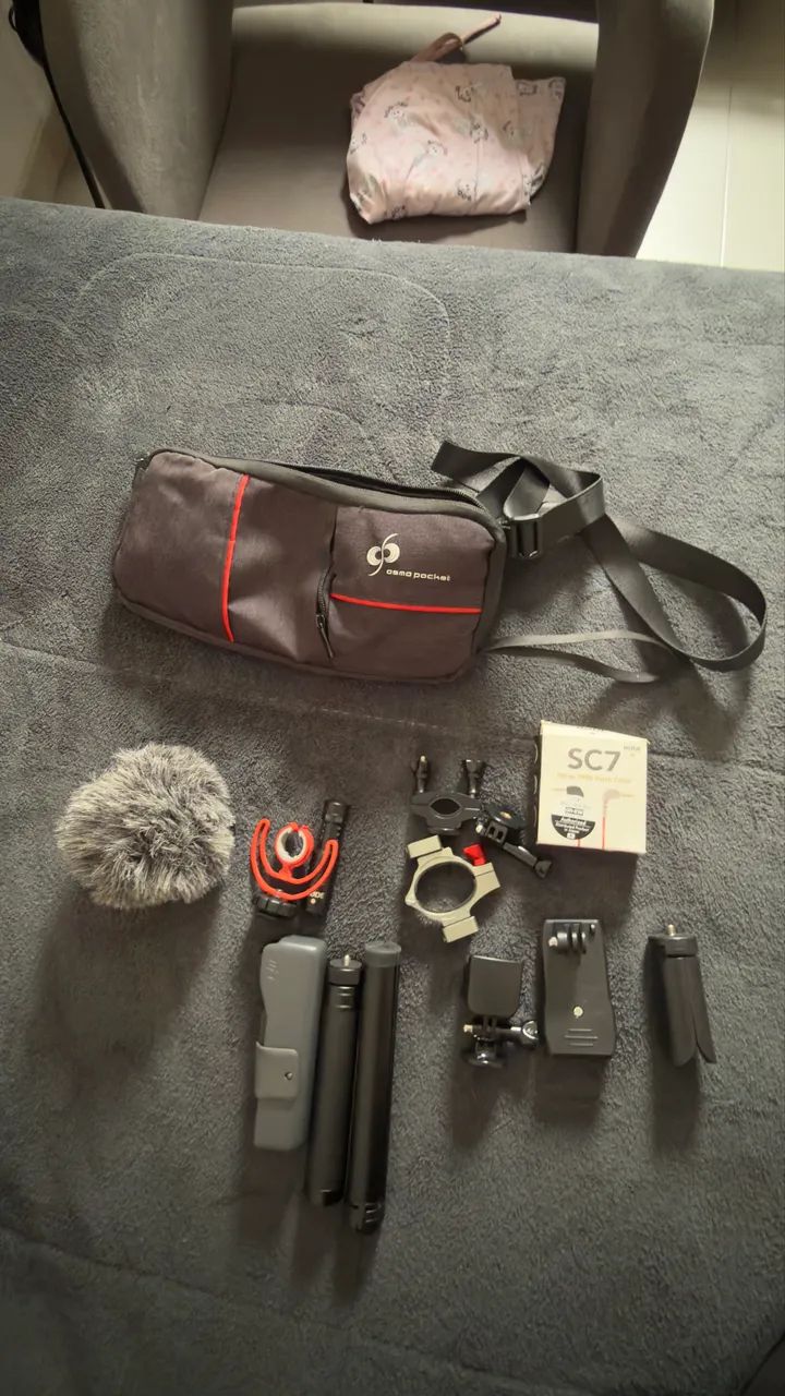 Câmera DJI osmo pocket ll + kit microfone Rode  e tripé  - Foto 2