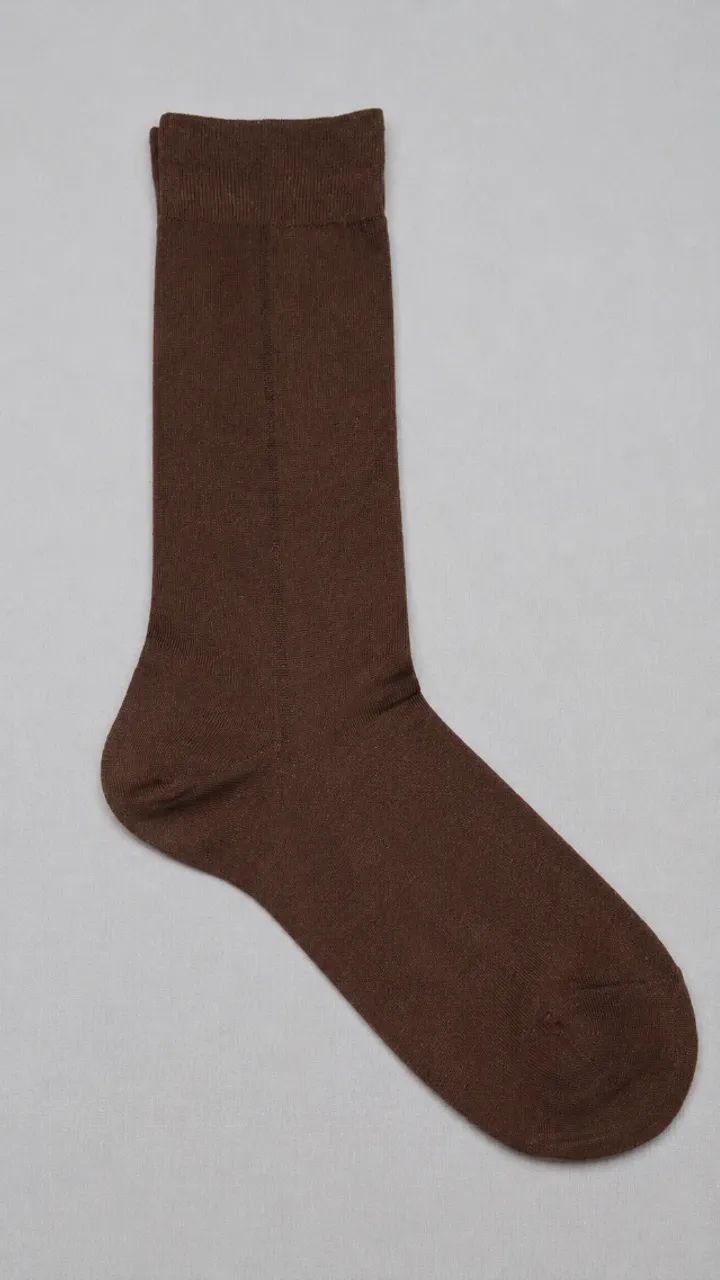 Meia Social Masculina Vintage Marrom - Foto 2