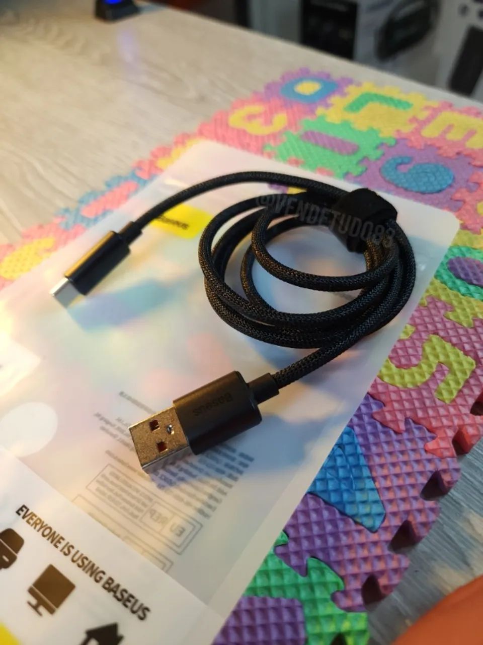 Cabo Baseus Usb C tipo C 100w 1m - Foto 3