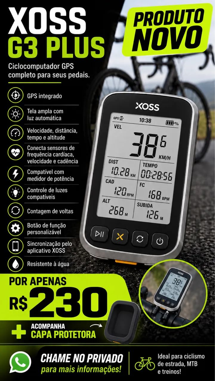 XOSS G3 PLUS - NOVO!