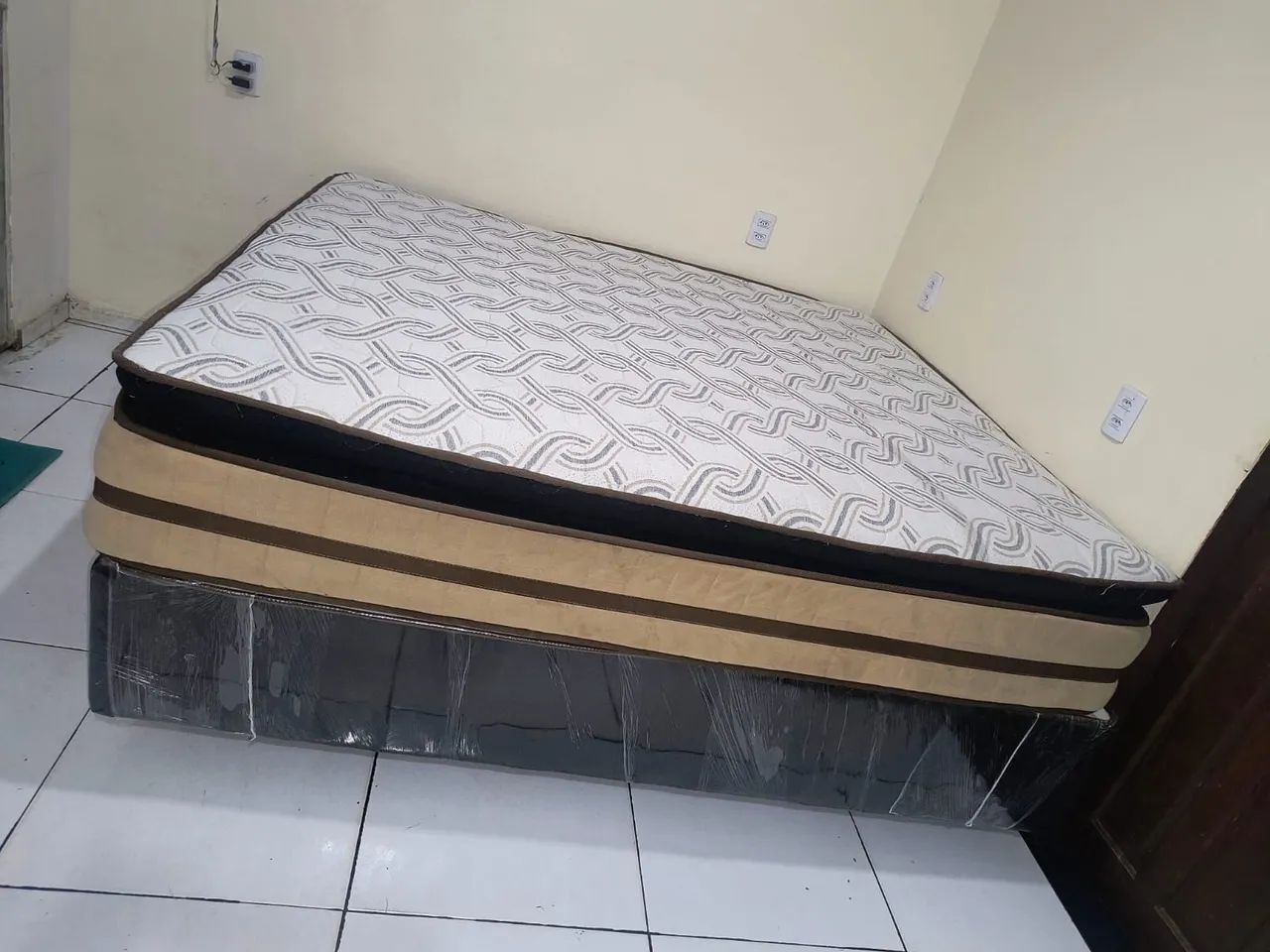 Cama Super King Bases Mais Colchão De Mola Ensacada - Foto 3
