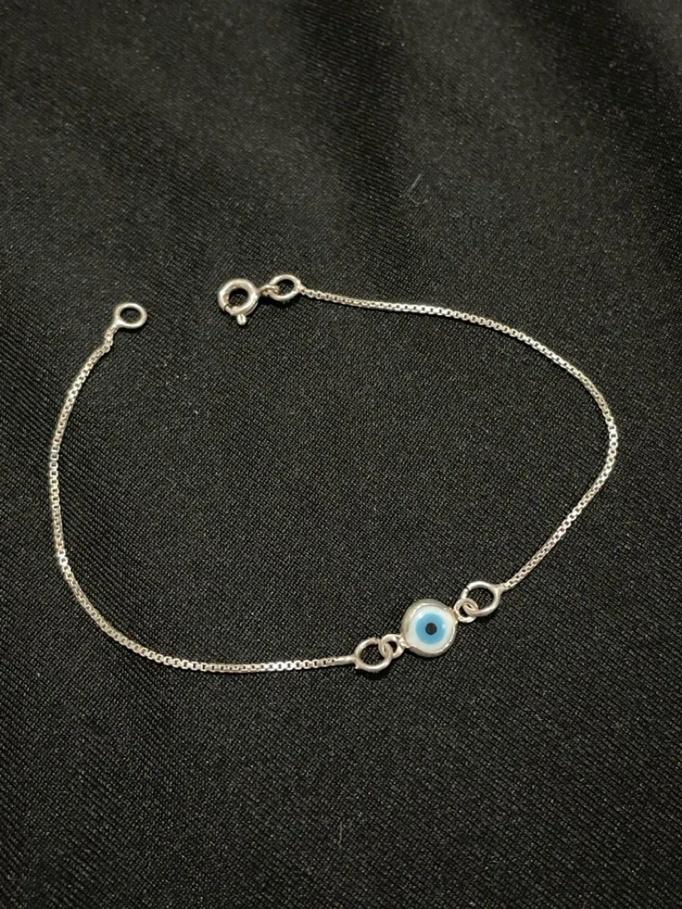 Pulseira prata 925 olho grego