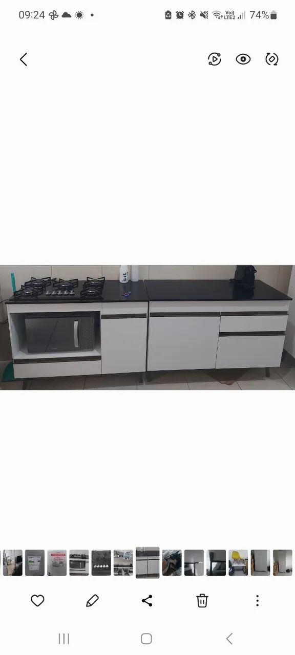 Cooktop e balcão 