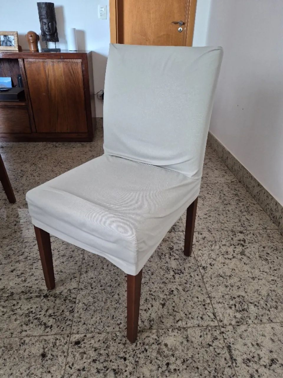 Conjunto de 4 Cadeiras de Jantar com Capa Protetora - Conjunto 1 de 2 - Foto 3
