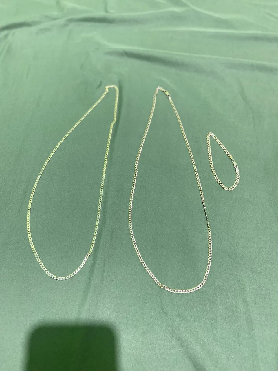 Prata 925 correntes e pulseira 
