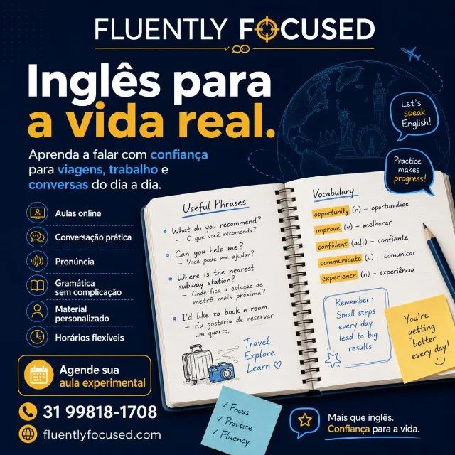 Aulas de Inglês Online | Conversação, Viagens, Trabalho e Fluência