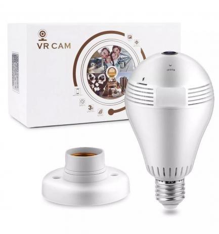 Lampada Camera Espiã Ip Led Wifi Hd Panorâmica 360º (fazemos entrega) - Foto 4