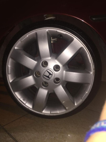 Rodas CRV 5x114, está com adaptador para 4x100 165/40/17 - Foto 6