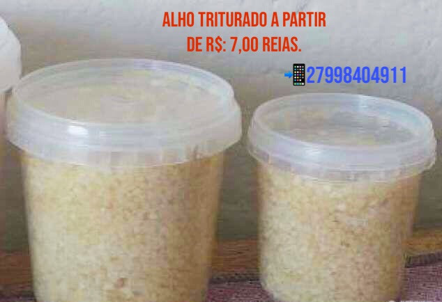 Alho triturado a partir de 7,00 reias