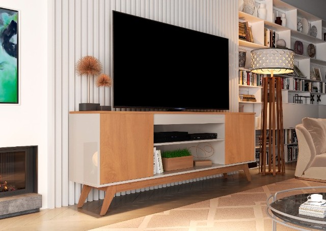 Moderno Rack Toronto 1.60m 03 cores lançamento montagem grátis = Confira!