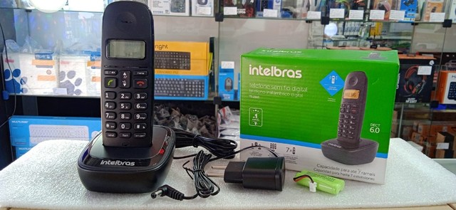 Telefone sem fio intelbras Digital com hora e alarme ts2510