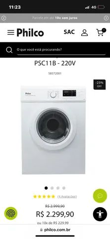 Secadora de roupas 11 kl