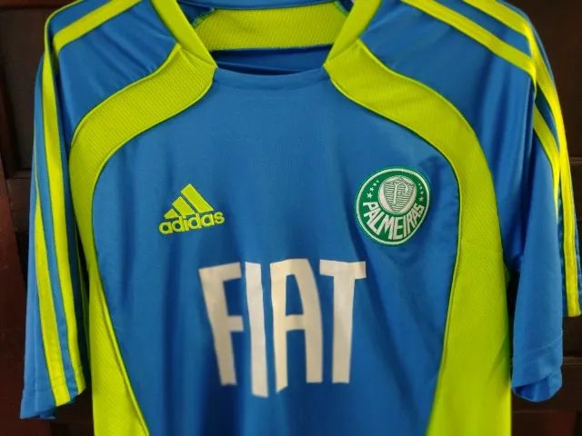 Camisa Palmeiras Adidas Azul e Verde Limão - Foto 2