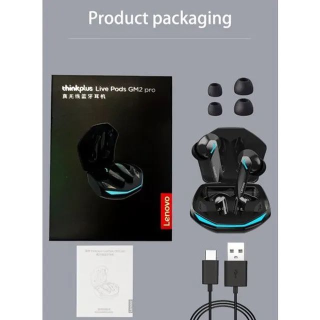 Fone Bluetooth Gamer GM2 Pro Lenovo [NOVA TECNOLOGIA BLUETOOTH 5.3] - Foto 2