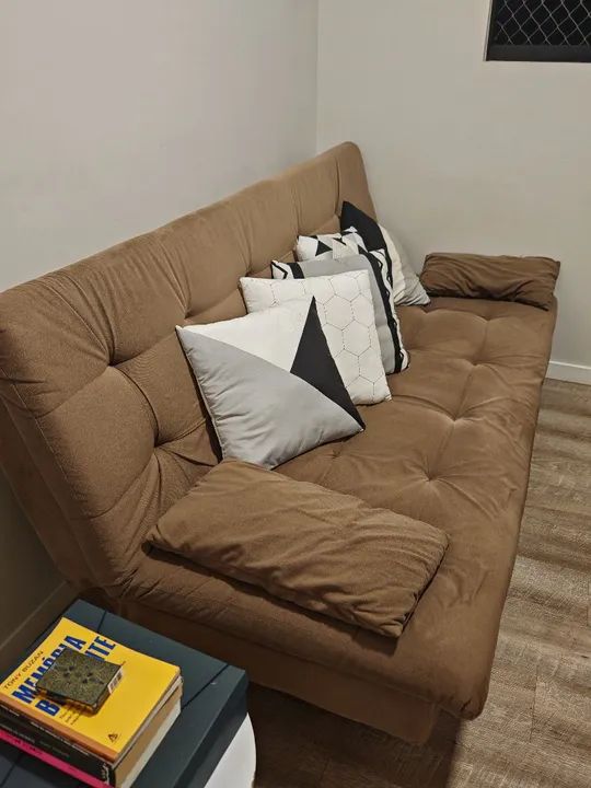 Sofá Reclinável 3 lugares em Suede