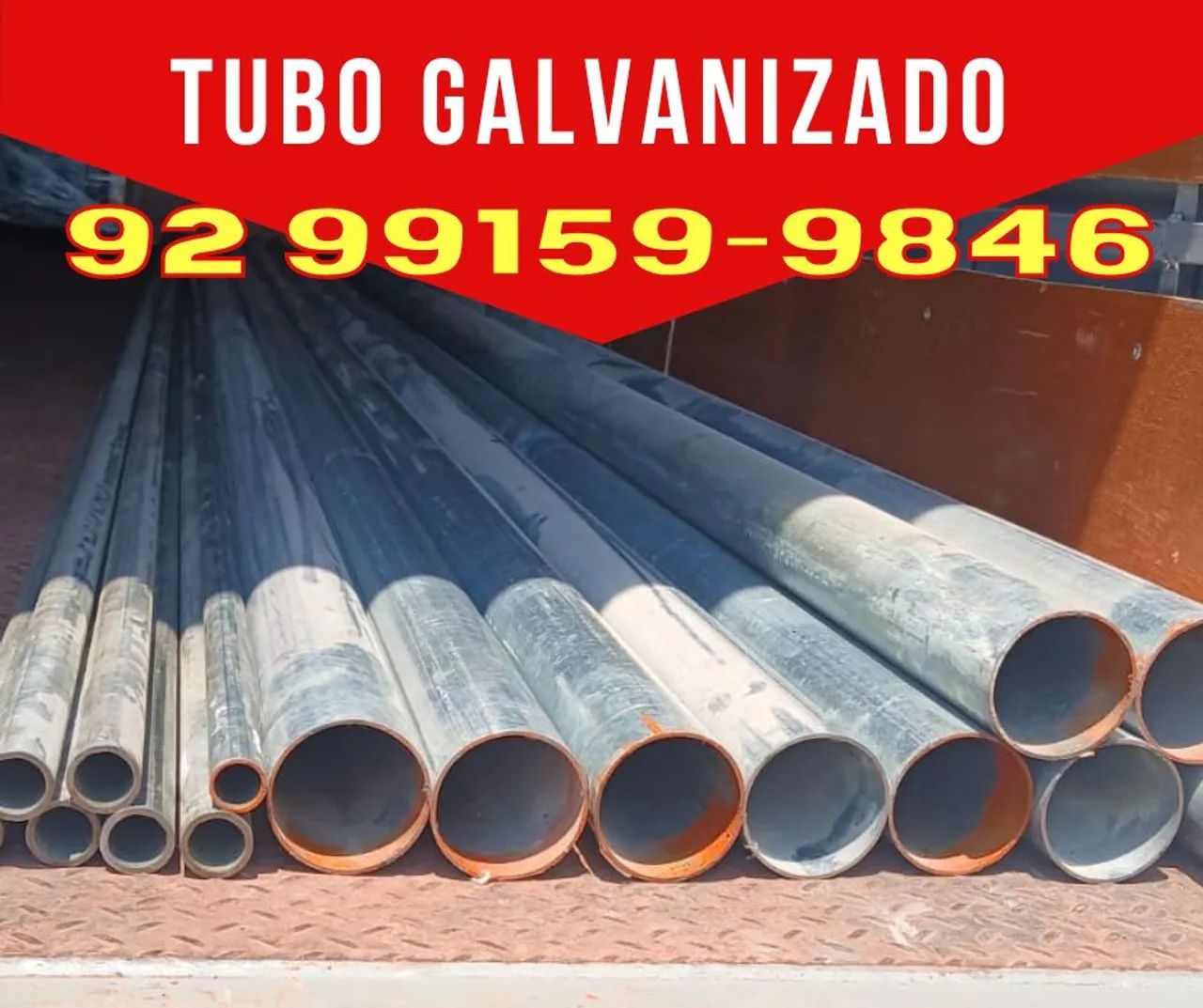 Tubo Galvanizado 6 Metros - Novo
