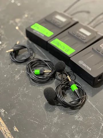 Microfone lapela duplo profissional boya by wm8 pro sem fio  - Foto 2