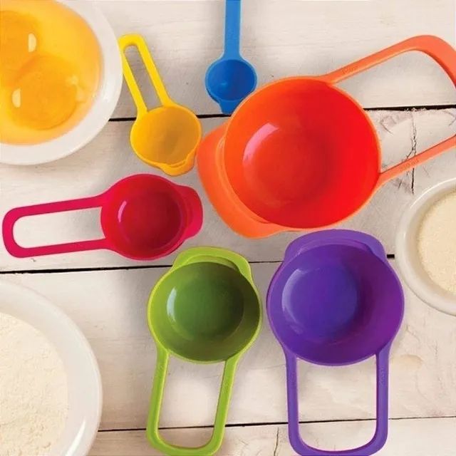 Conjunto 6 Medidores Para Culinária Coloridos E Encaixáveis