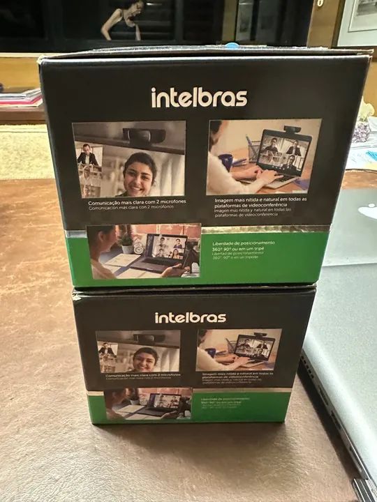 Câmera webcam USB 1080p intelbras